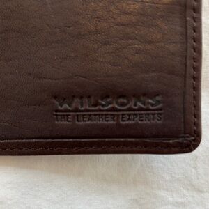 Wilsons Leather Dark Brown Leather Wallet/ Passport holder